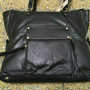 Large Kooba black leather tote